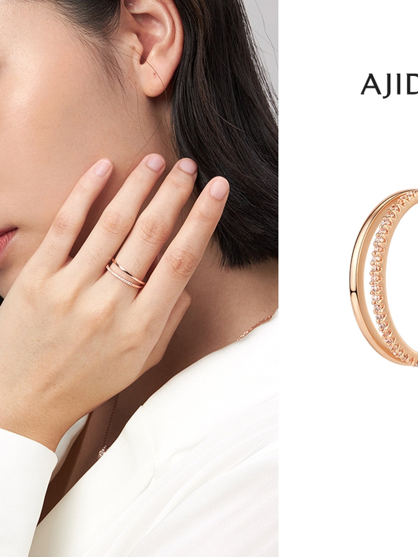 Minimalist Stackable Cubic Zirconia Ring