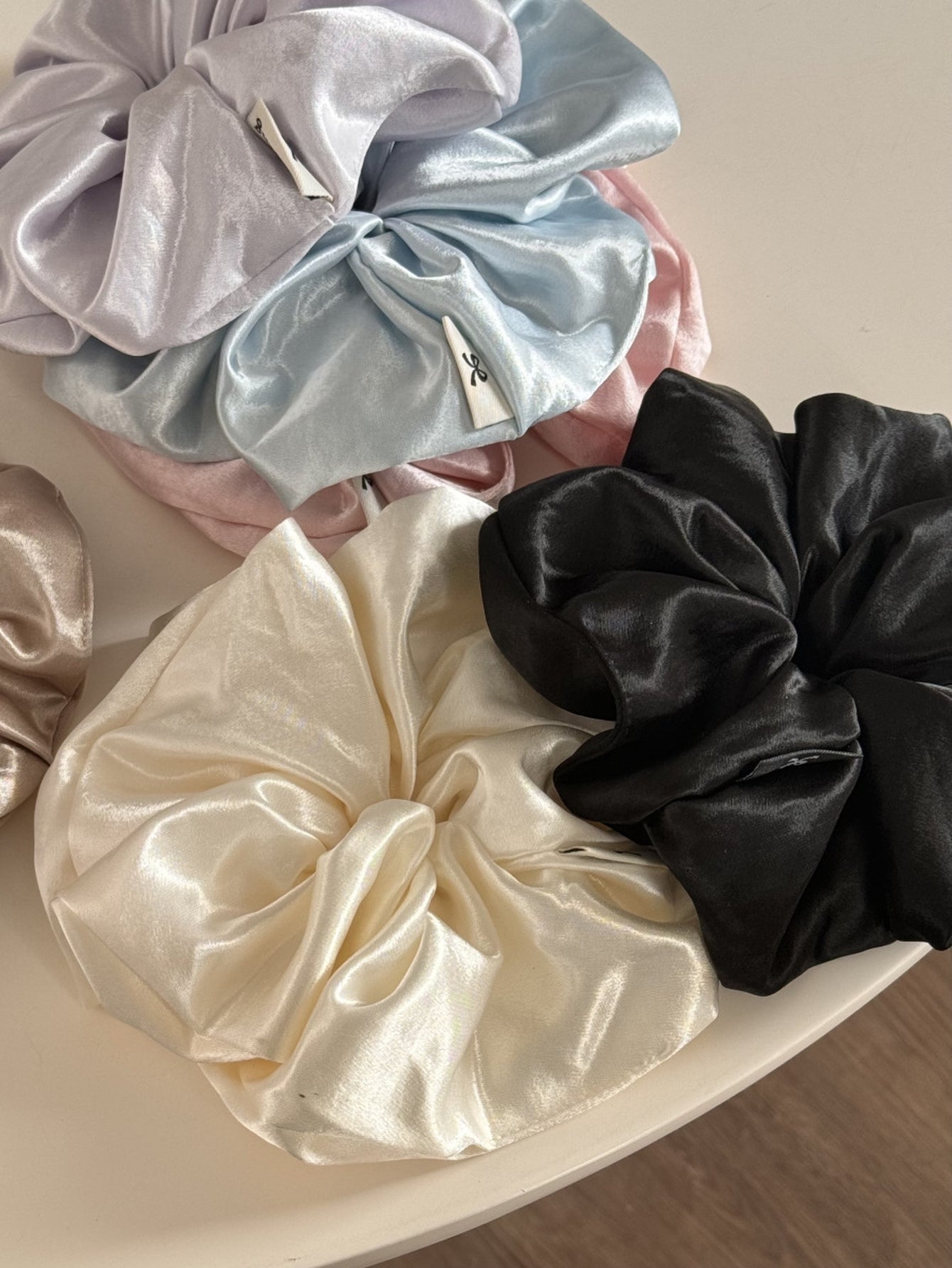 Silky Soft Pastel Blue Hair Scrunchie