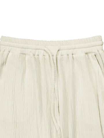 Elegant Pleated Button Down Pant Set