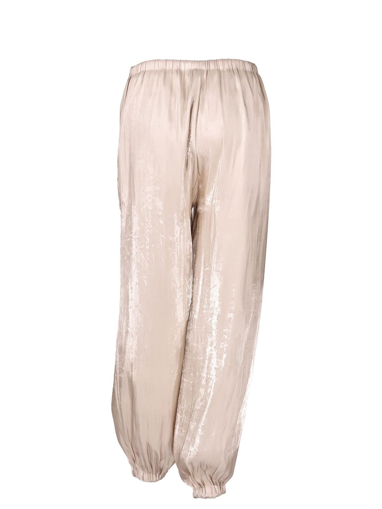 Silky Satin Elastic Hem Pants