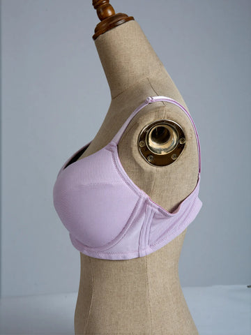 Seamless Ribbed Strapless Push Up Bra