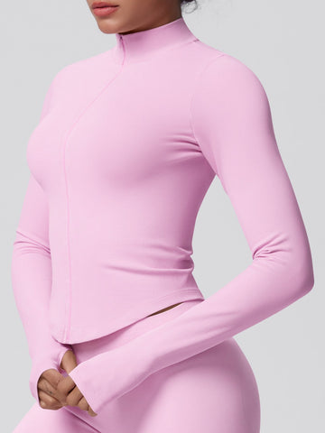 Seamless Fitted Thumbhole Athletic Jacket