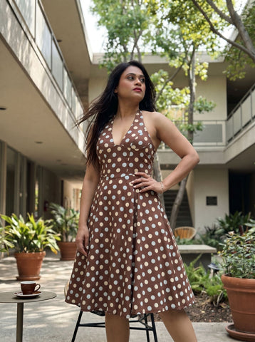 Shilpi Tripathi's Polka Dot Print Midi Dress