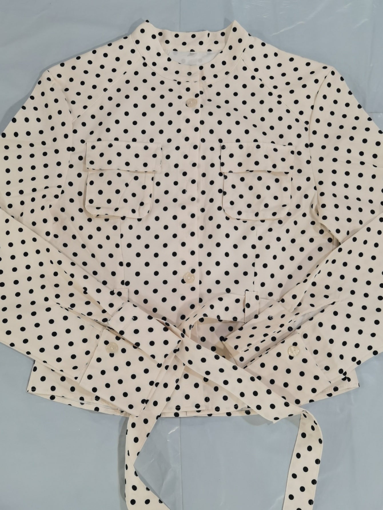 Polka Dot Belted Pants Set