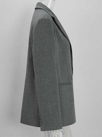 Oversized Double Breasted Wool Blazer