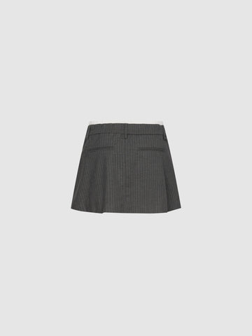Urban Revivo 2 In 1 Striped Pleated Mini Skirts