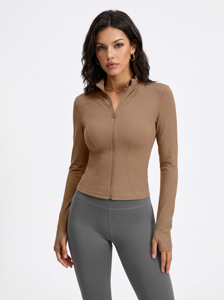 Slim Fit Thumbhole Athletic Jacket