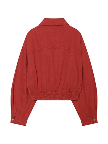 Oversized Zip Up Canvas Jacket