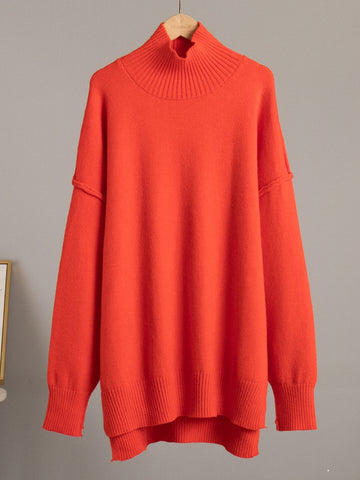 Cozy Oversized Mock Neck Knit Set