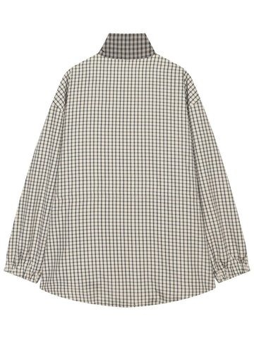 Oversized Plaid Drawstring Utility Jacket