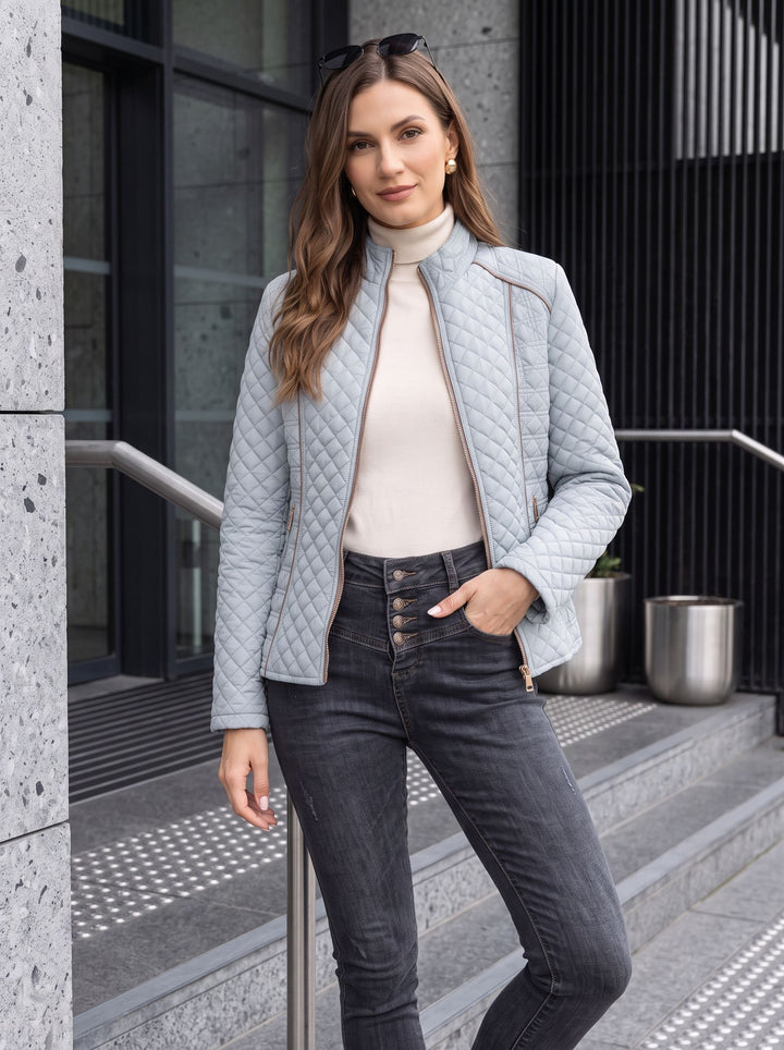 Lightweight Quilted Stand Collar Jacket