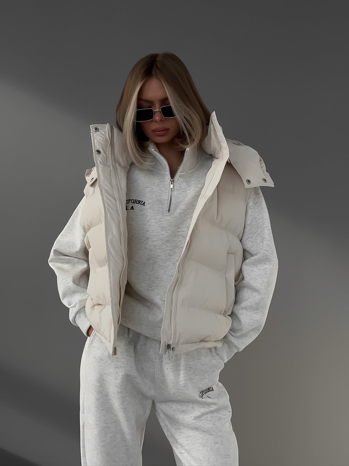 Cropped Puffer Vest Outerwear