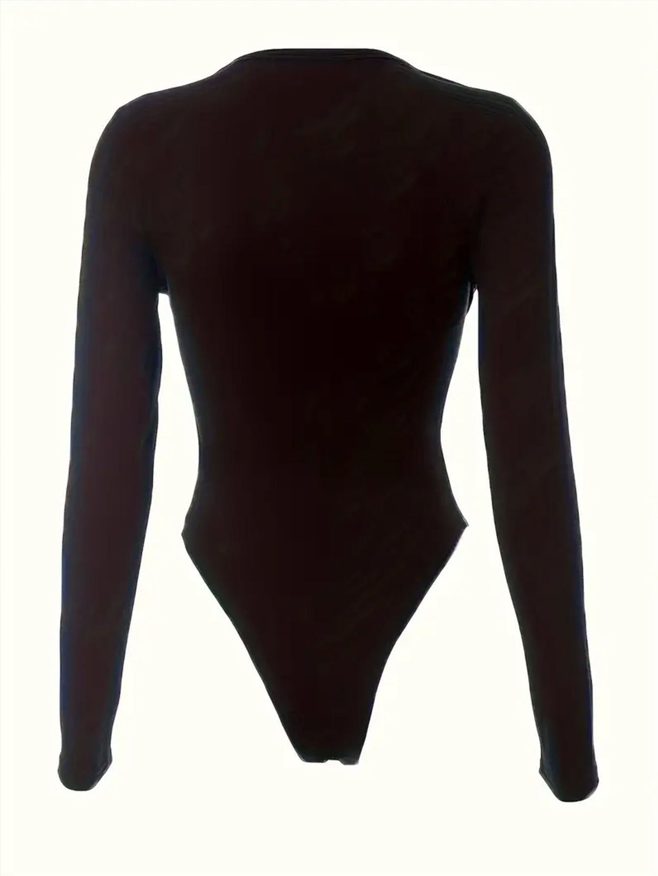 Cutout Buckle Detail Long Sleeve Bodysuit