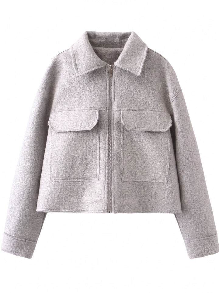 Cozy Textured Zip Up Jacket