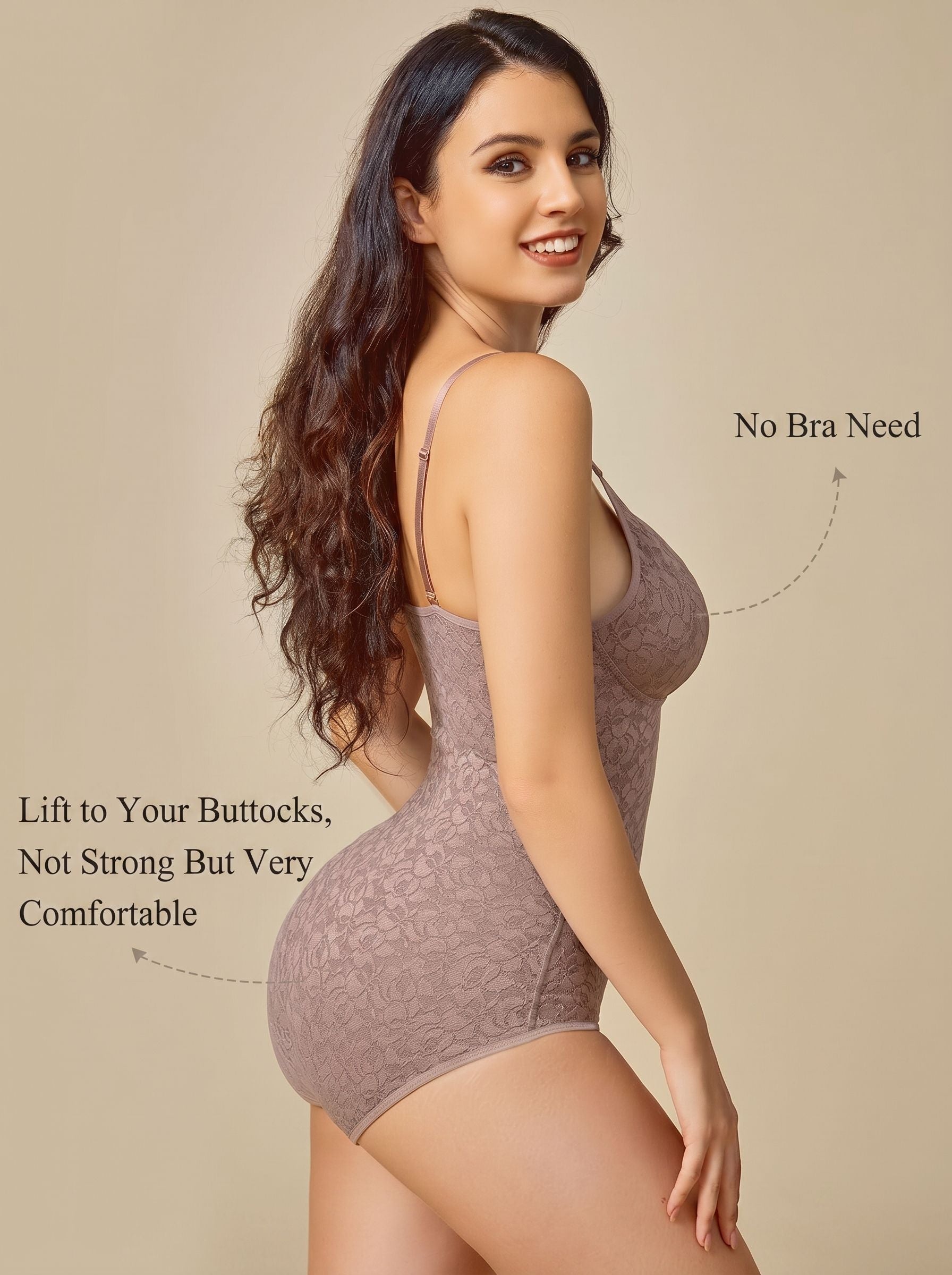 Seamless Lace Tummy Control Bodysuit
