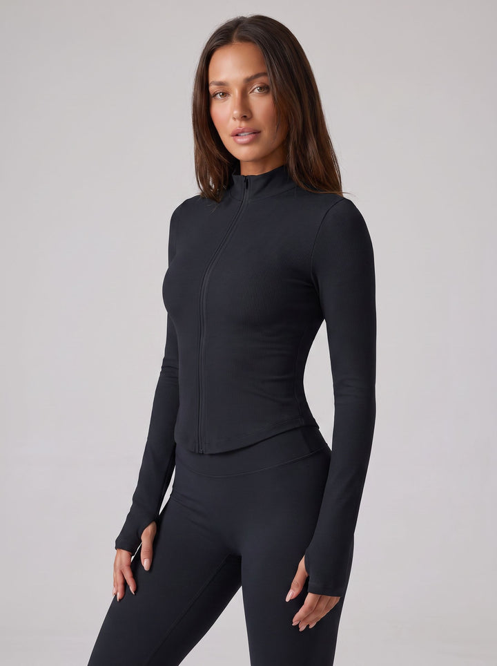 Seamless Fitted Thumbhole Athletic Jacket
