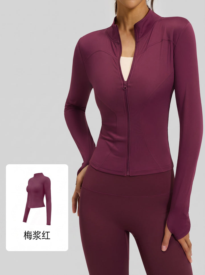 Slim Fit Thumbhole Athletic Jacket