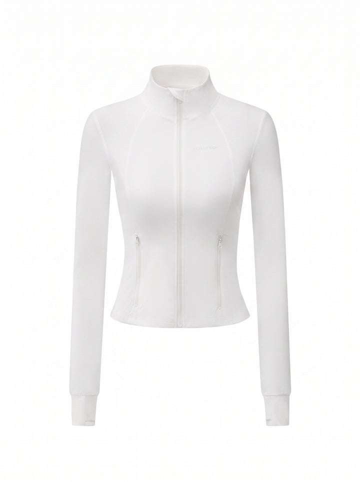 Slim Fit Athletic Zip Up Jacket