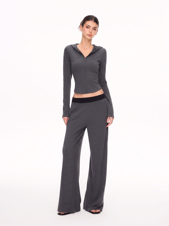 Comfy Striped High Waist Lounge Pants
