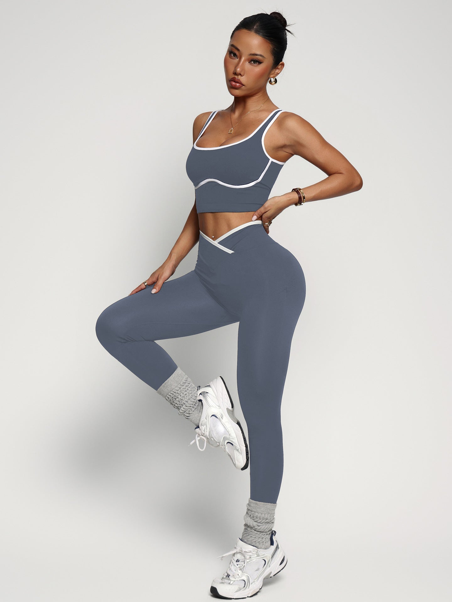 Seamless Cutout Crop Legging Set