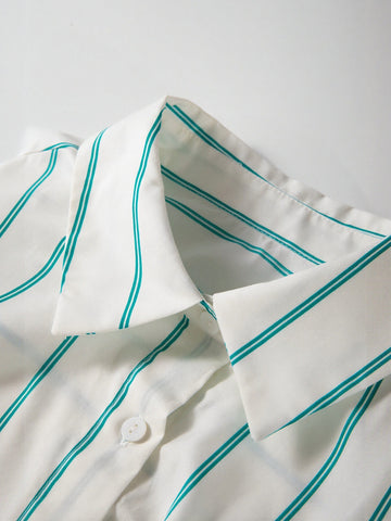 Striped Button Front Mini Dress