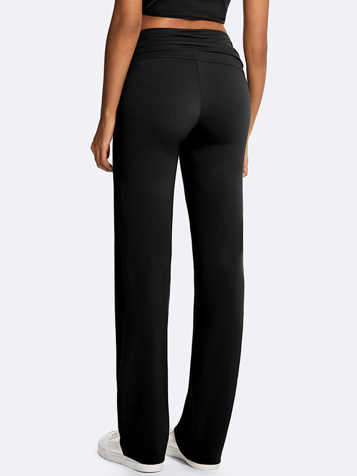 High Waisted Foldover Flare Yoga Pants