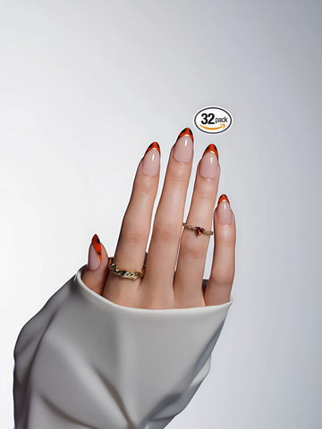 Tortoiseshell French Tip Press On Nails