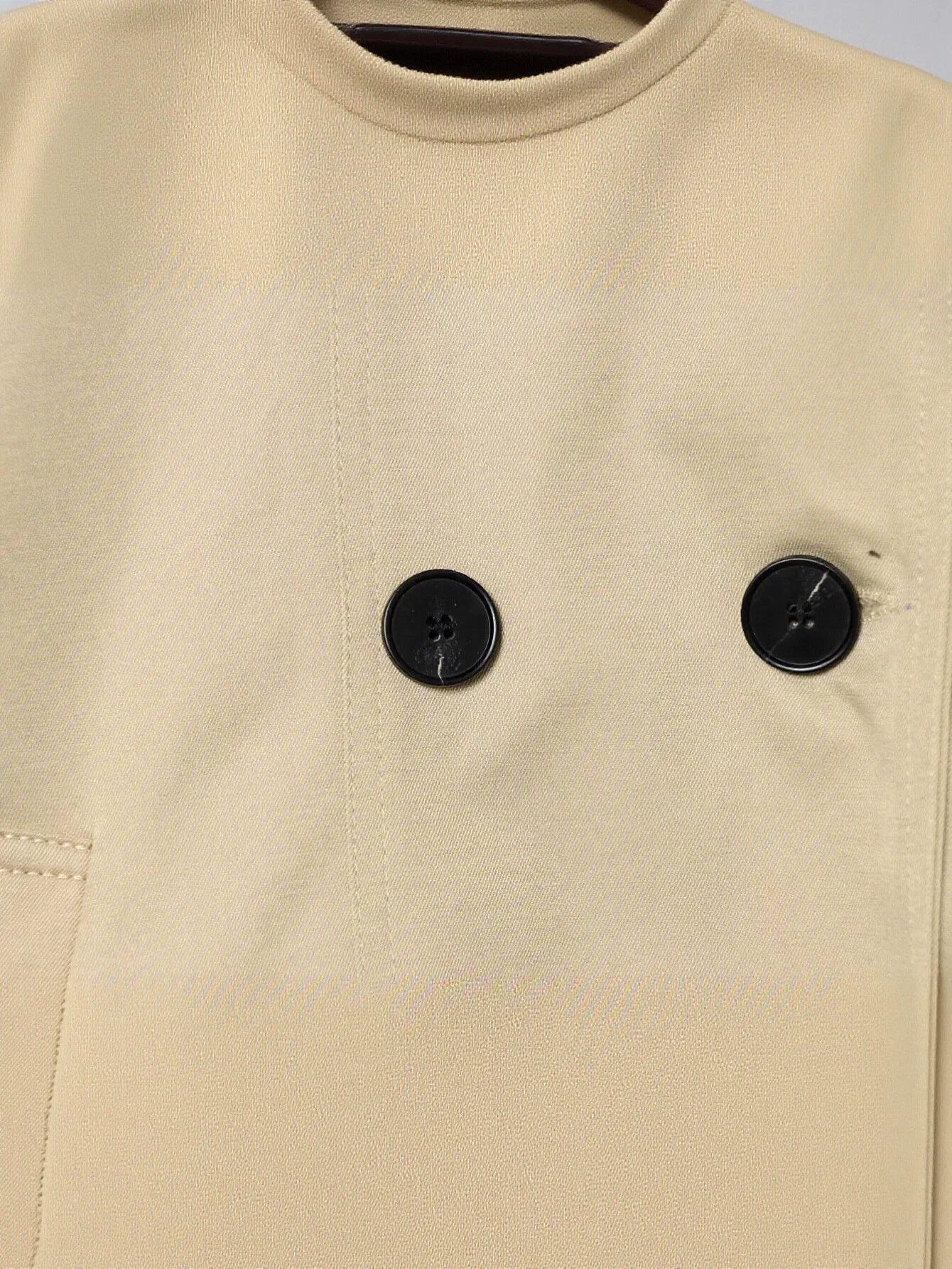 Cropped Double Breasted Trench Coat