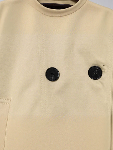 Cropped Double Breasted Trench Coat