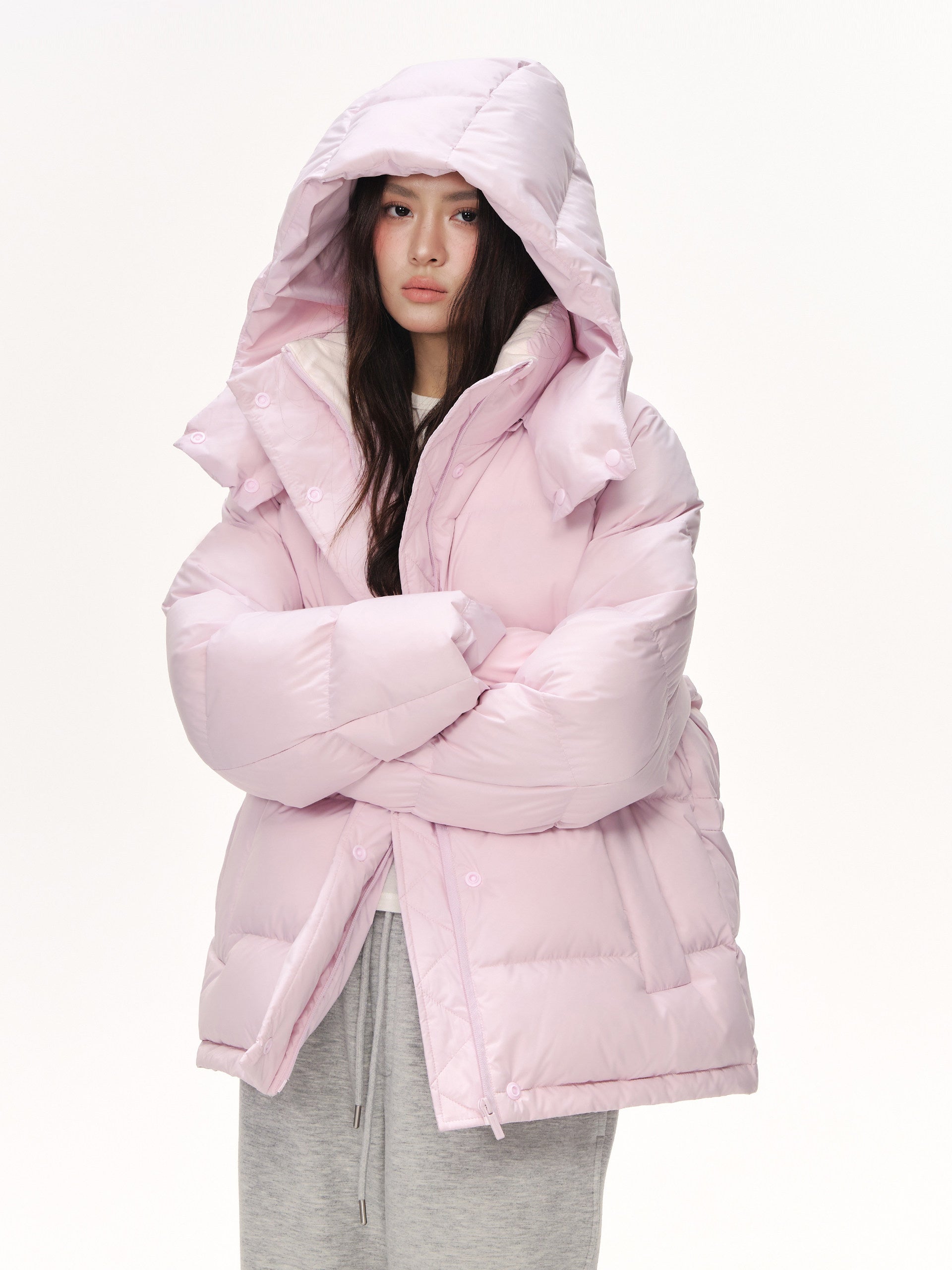 Oversized Puffer Hooded Puffer Jacket
