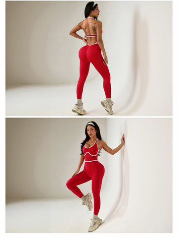 Sculpting Seamless Contrast Yoga Jumpsuit