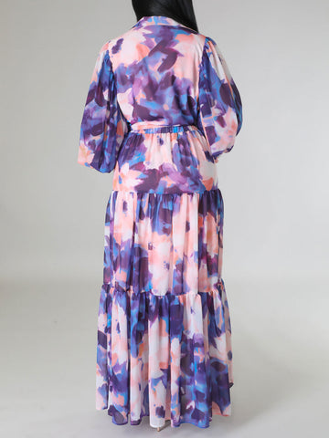 Tie Dye Tie Front Skirt Set
