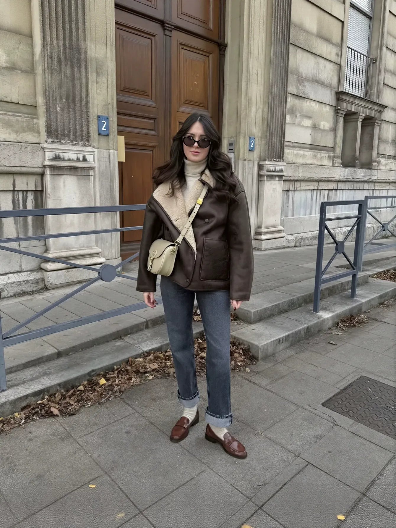 Cozy Faux Suede Sherpa Lined Jacket
