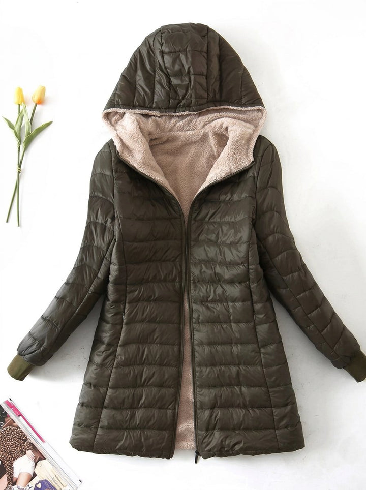 Fleece Lined Quilted Puffer Jacket
