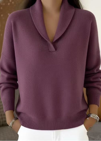 Cozy Shawl Collar Pullover Sweater