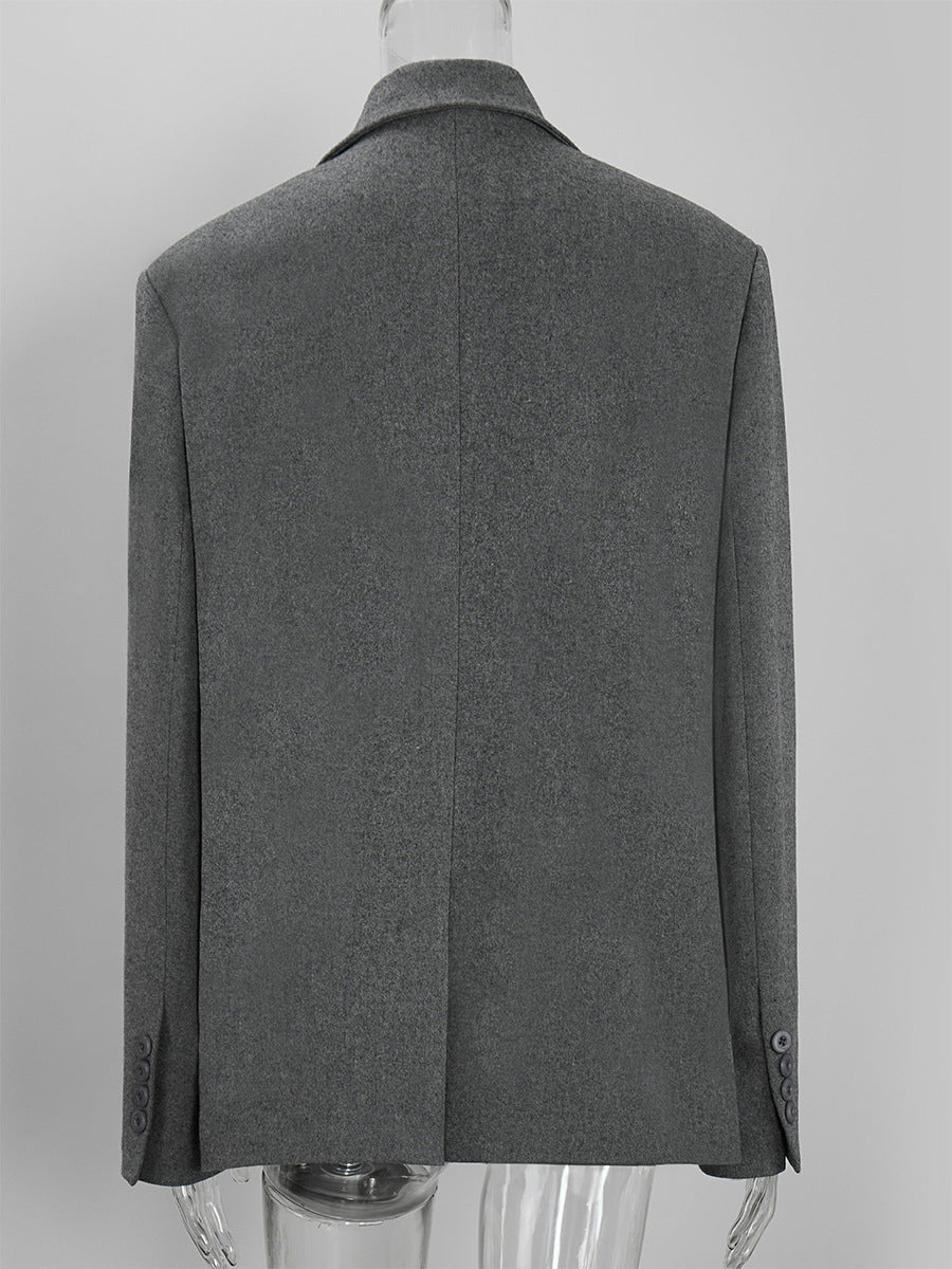 Oversized Double Breasted Wool Blazer