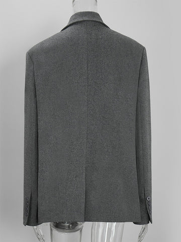 Oversized Double Breasted Wool Blazer