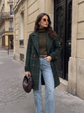 Classic Plaid Single Breasted Wool Coat