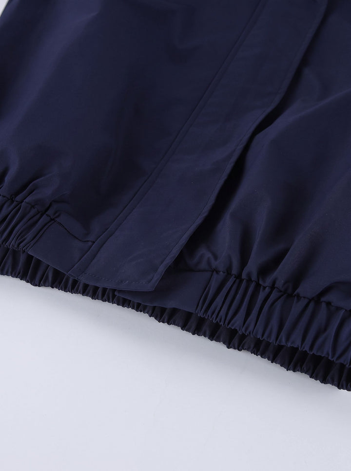 Oversized Mock Neck Zip Up Jacket