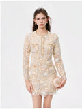 Elegant Floral Lace Mini Dress