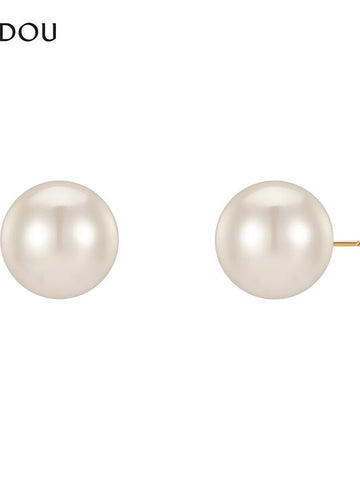 Classic Minimalist Pearl Stud Earrings