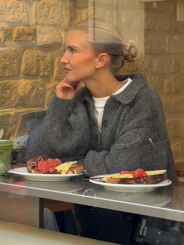 Cozy Oversized Button Collar Sweater