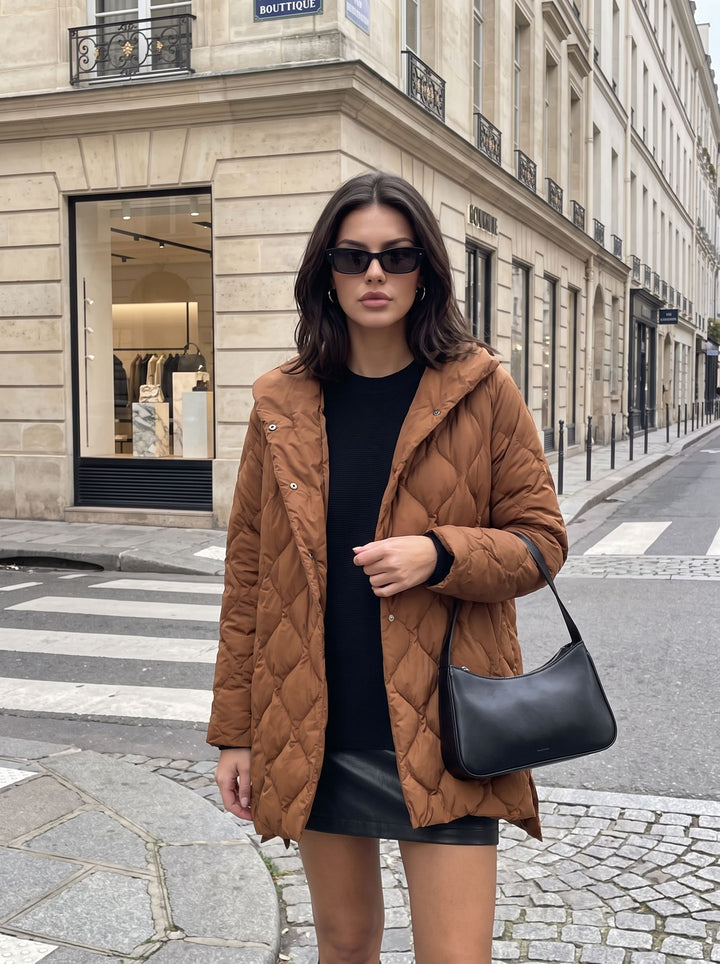 Quilted Lightweight Hooded Puffer Jacket