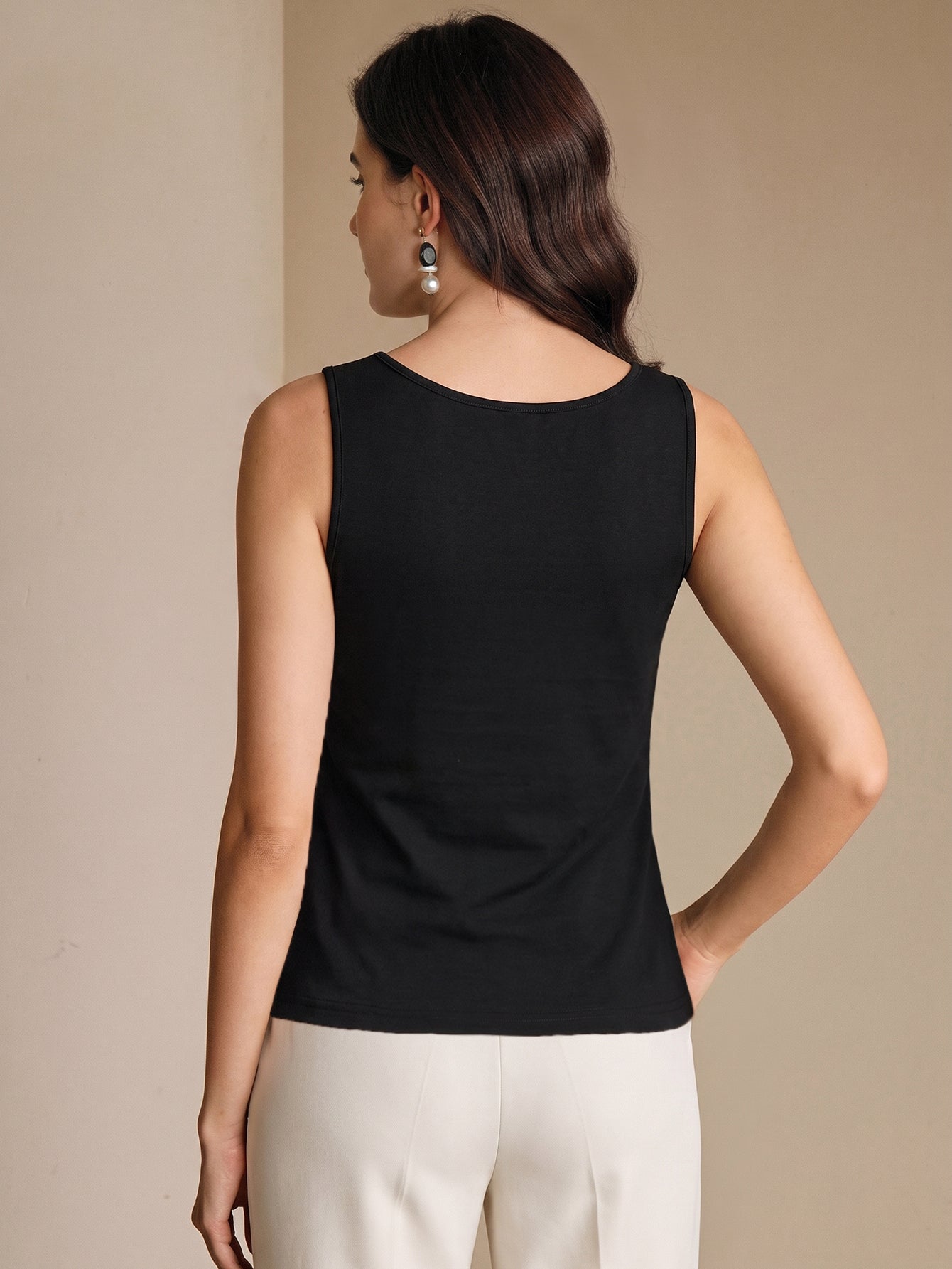 Tailored Gold Button Front Vest