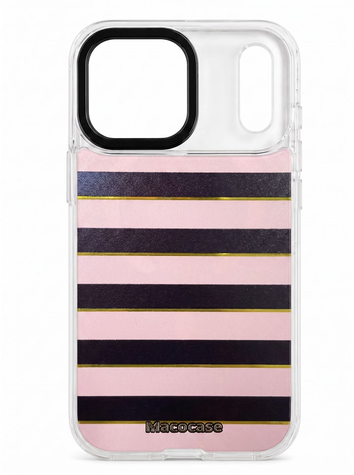 Pink and Navy Blue Stripe Pattern Phone Case
