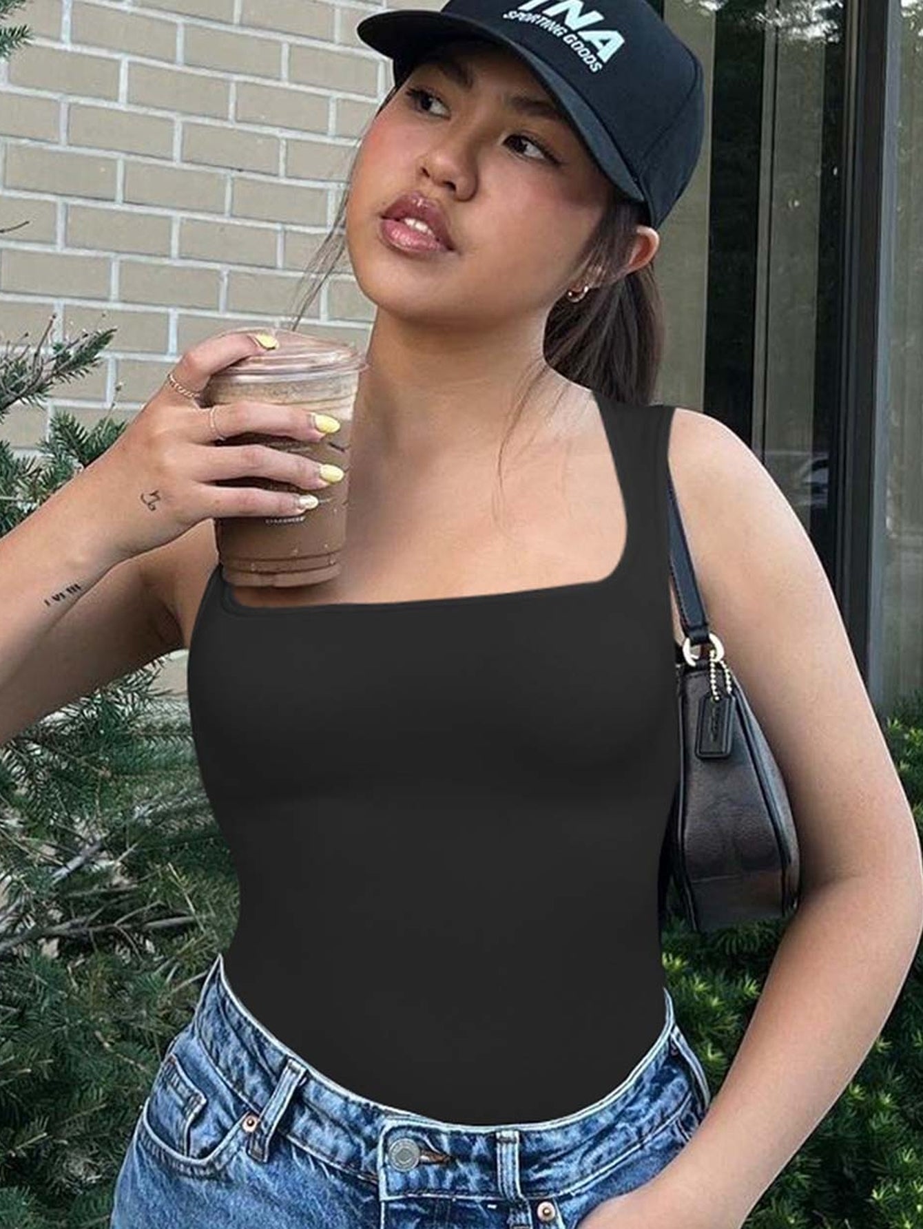 Seamless Square Neck Athletic Tank Top