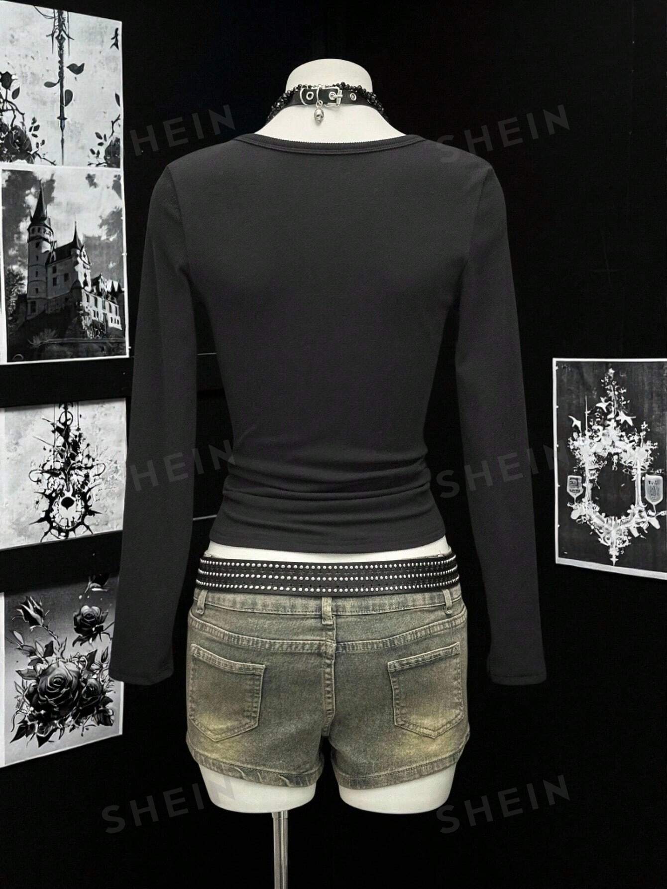 Slim Fit Snap Button T Shirt