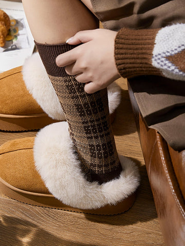 Cozy Faux Fur Platform Slippers