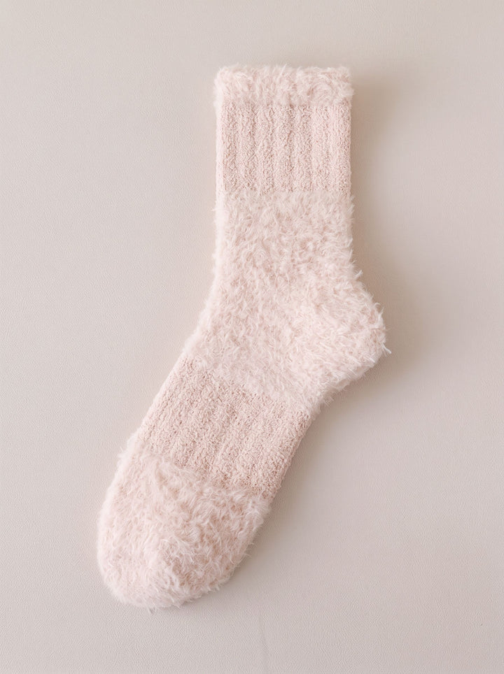Cozy Fuzzy Plush Crew Socks