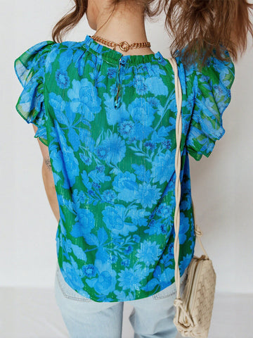 Floral Puff Sleeve Blouse